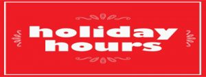 Christmas Eve Hours 11am to 6PM